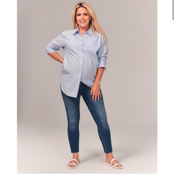 Abercrombie & Fitch Maternity Jean Legging Dark Wash Size 27/4 - Picture 1 of 6